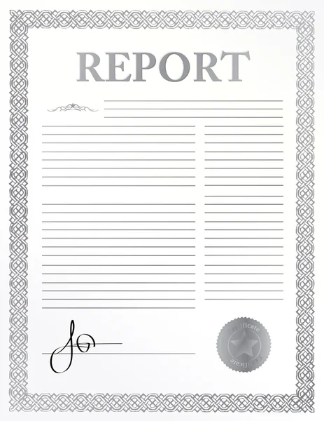 Projekt ilustracja podpisane sprawozdanie papieru — Zdjęcie stockowe