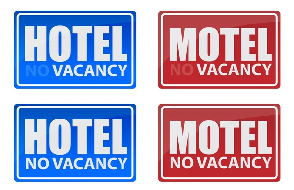 Retro hotelowe i motelowe znaki ilustracja projektu — Zdjęcie stockowe