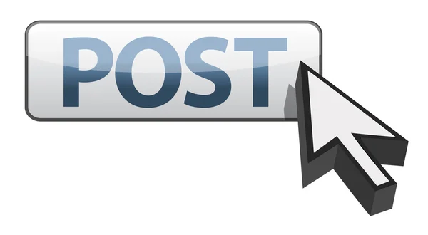 Botón de correos y diseño de ilustración de cursor de flecha —  Fotos de Stock