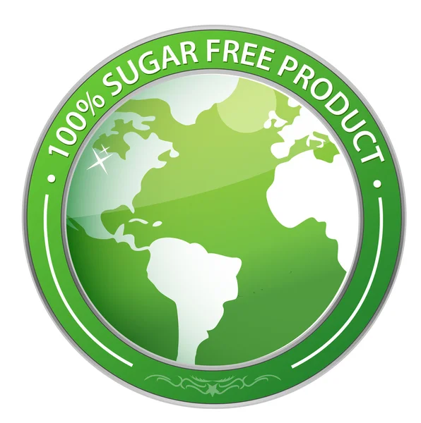 Açúcar Free Label ilustração design — Fotografia de Stock