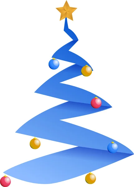 Χειμωνιάτικο σχέδιο απεικόνιση του χριστουγεννιάτικο δέντρο — Φωτογραφία Αρχείου