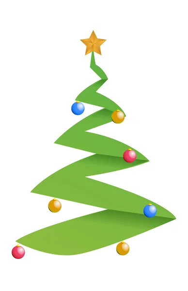Σύγχρονη χριστουγεννιάτικο δέντρο εικονογράφηση σχεδιασμός — Φωτογραφία Αρχείου