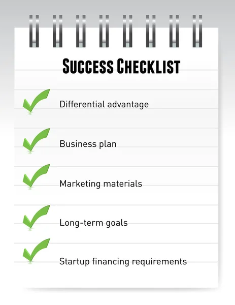 stock image Success checklist notepad illustration design on white