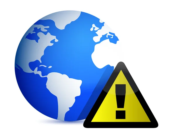 Globe Icon: Attention illustration design on white — Stock Photo, Image