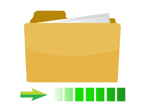 Przeniesienie folderu ikona ilustracja koncepcja na białym tle — Zdjęcie stockowe