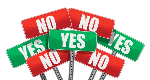 Yes and no signs illustration design — Stock Photo, Image