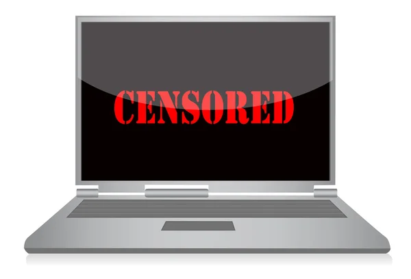 Word Censored ditampilkan pada desain ilustrasi layar — Stok Foto