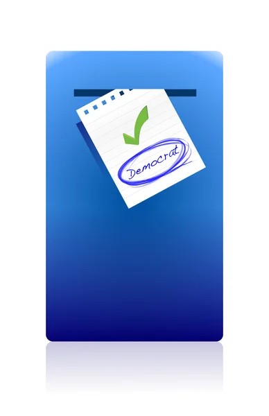 Caixa de correio e democrata votação ilustração design — Fotografia de Stock