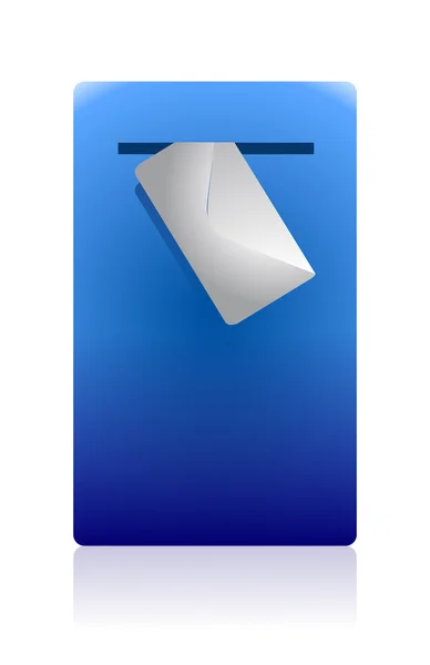 Mail box en envelop illustratie ontwerp op wit — Stockfoto