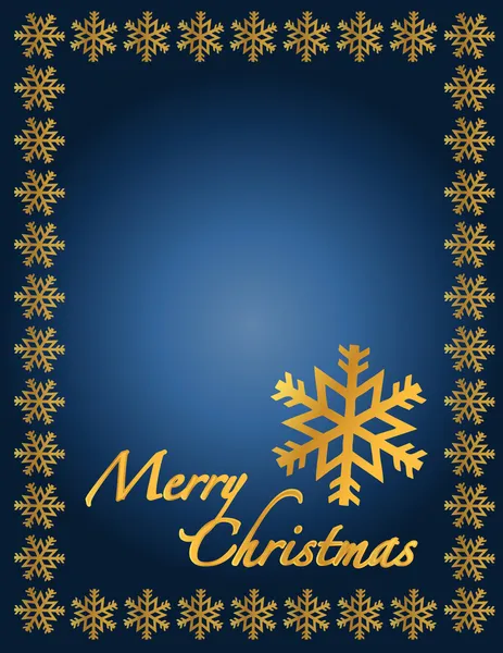 Flocos de neve cartão de Natal com um design de ilustração quadro — Fotografia de Stock