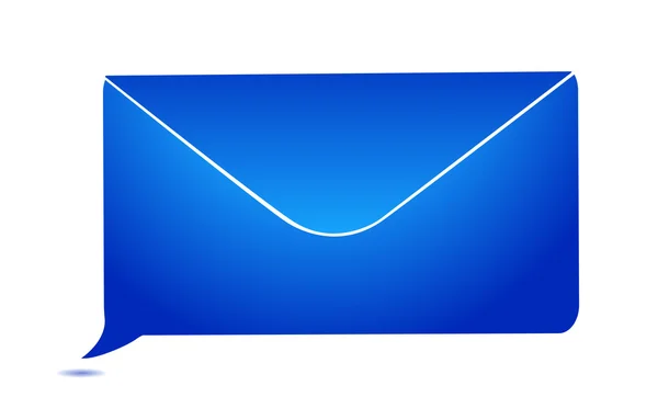Envelope mensagem bolha ilustração design em branco — Fotografia de Stock