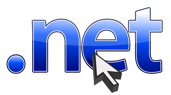 Net cursor clicking net domain illustration design — Stock Photo, Image