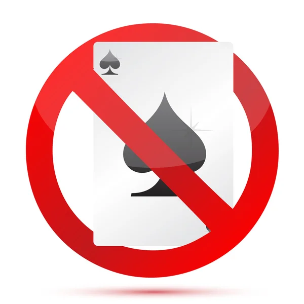 No gambling sign illustration design over white background — Stock Photo, Image
