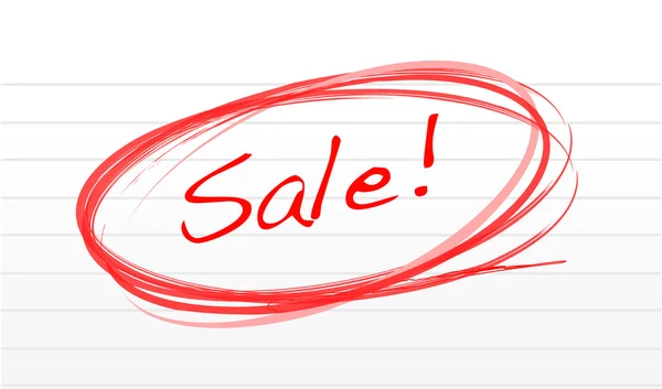 Scribble word sale on a notepad paper illustration design — Stock Photo, Image