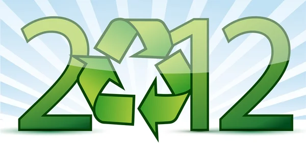Дизайн концептуальной иллюстрации по переработке экологии 2012 года — стоковое фото