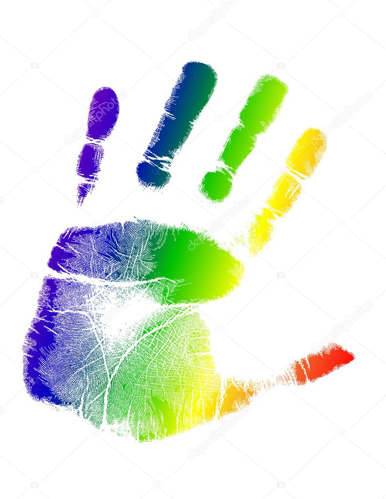 Bright Colorful Handprint Illustration Design Stock Photo Image By C Alexmillos