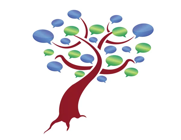 Message tree illustration design over a white background — Stock Photo, Image