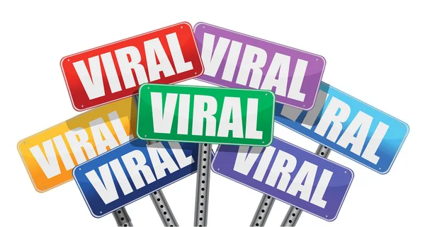 Diseño del concepto de signos de marketing viral sobre fondo blanco —  Fotos de Stock
