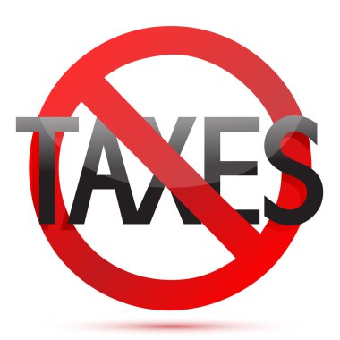 No taxes illustration design over white background clipart