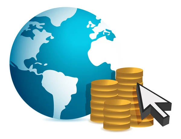 Global finance concept illustration design over white background — Stock Photo, Image