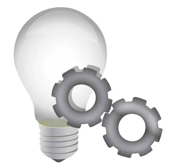 Idea on progress lightbulb concept illustration design — Stock Photo, Image