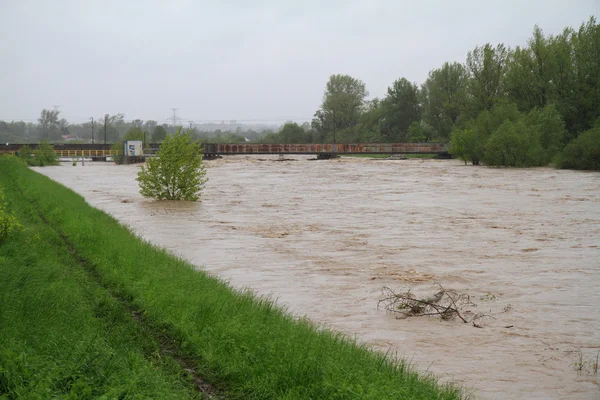 stock image Flooding river