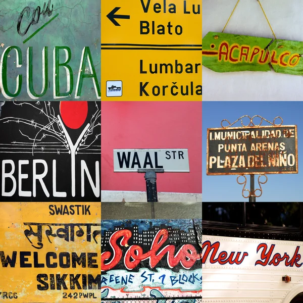 Signos de viaje mundial —  Fotos de Stock