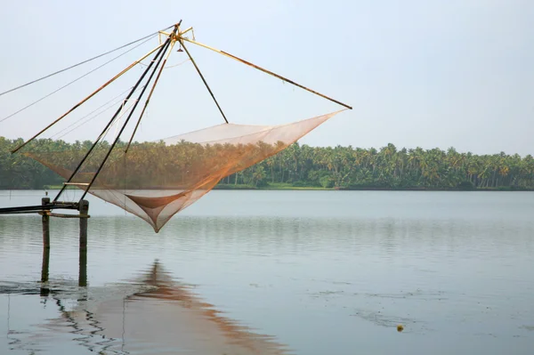 stock image Fish net in the Back Waters in Kerala