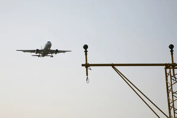 Посадки літака — стокове фото