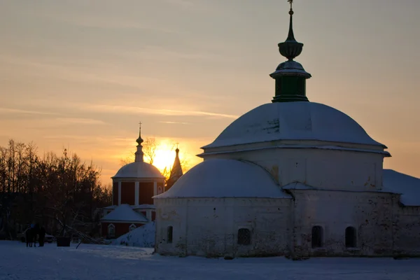 Günbatımı üzerinde Kilise — Stok fotoğraf