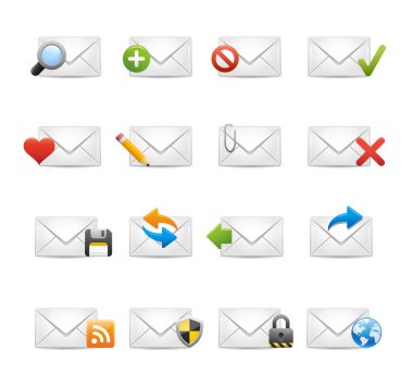 E-mail Icons - Set 1 of 3 // Soft Series clipart