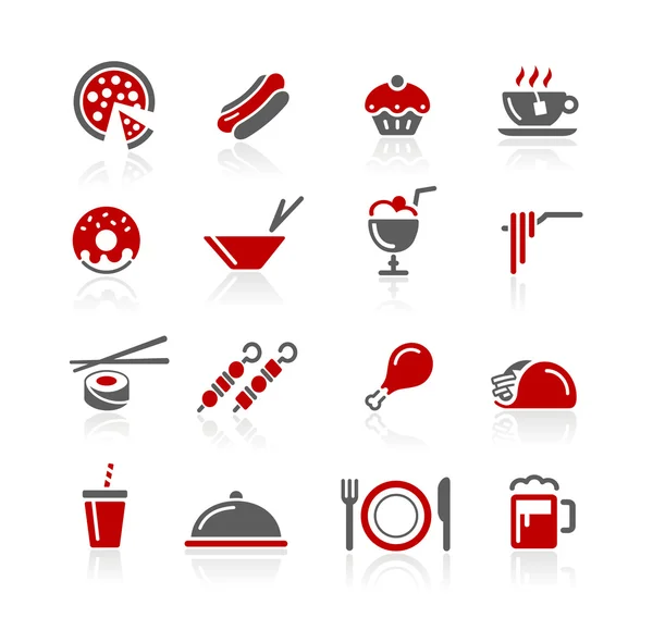 Voedsel pictogrammen / Set 2 van 2 / / Redico serie — Stockvector
