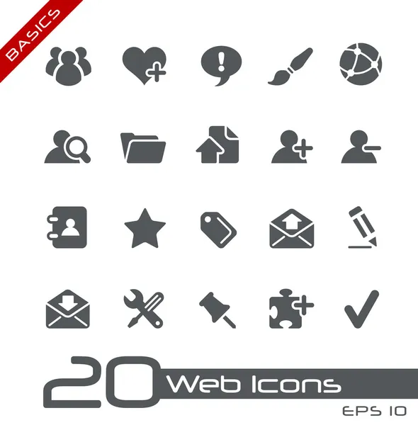 Webové ikony / / základy — Stockový vektor