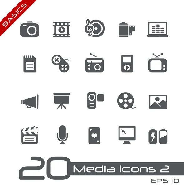 Iconos de Multiedia / / Conceptos básicos — Vector de stock