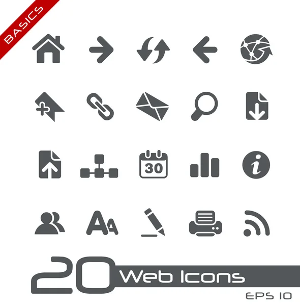 Iconos Web / / Conceptos básicos — Archivo Imágenes Vectoriales