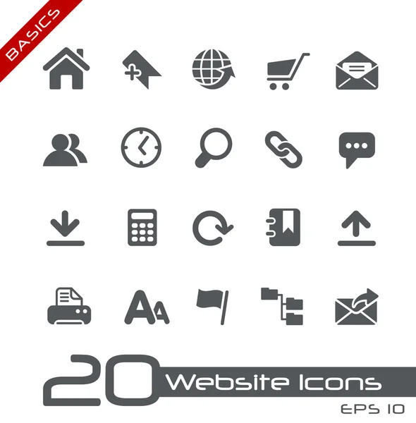 Icônes de site Web / / Basics — Image vectorielle