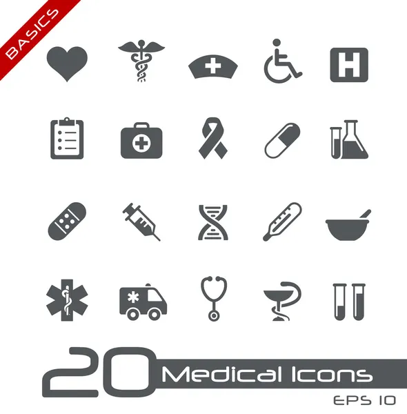 Medicinsk ikoner / / grunderna Stockillustration