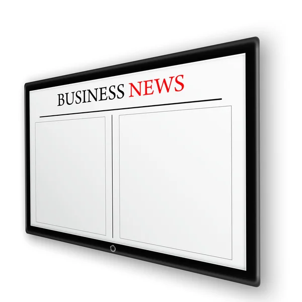 Notícias de negócios no tablet pc — Fotografia de Stock