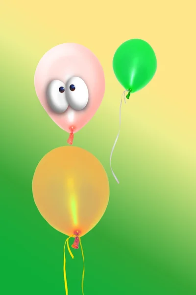 Κωμικό εορταστική Φουσκωτά μπαλόνια — Φωτογραφία Αρχείου