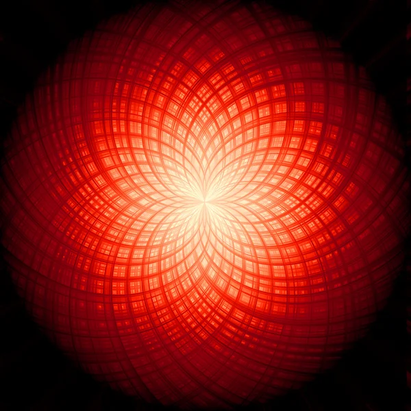 Resumo padrão geométrico radial sobre fundo preto — Fotografia de Stock