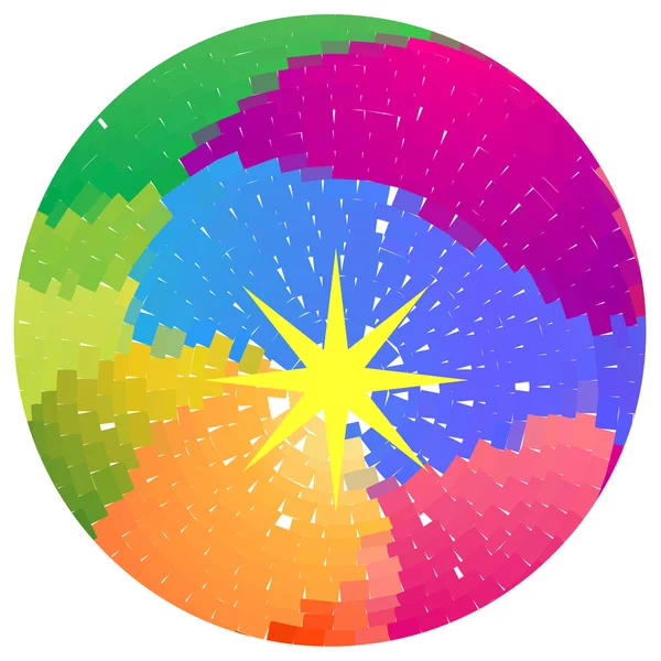 Esfera abstrato colorido de cubos decorativos — Vetor de Stock