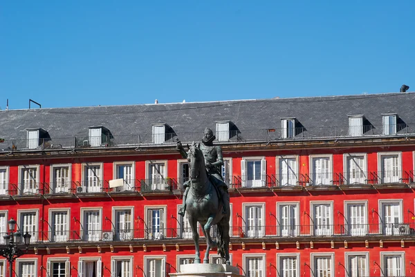 stock image Historic buildings with lace fronts of Madrid