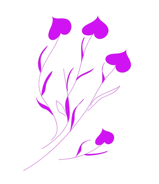Orchidee ist zart violett — Stockvektor