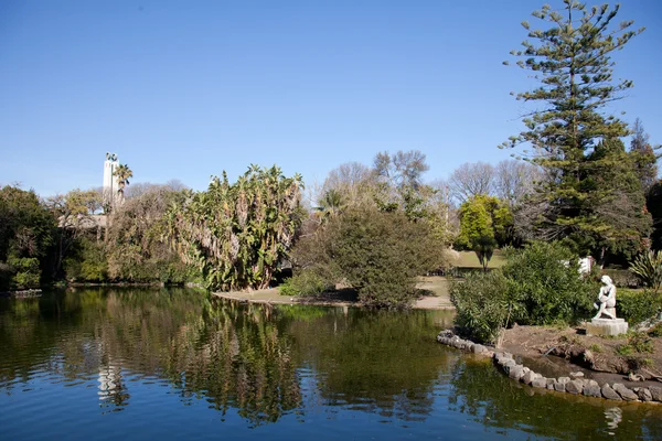 stock image Garden in Lisbon, near the Park Eduardo Vii