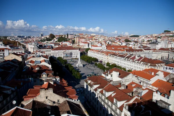 Вид на птиц панорама Лиссабона — стоковое фото