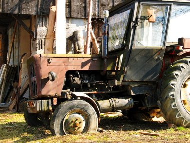 Old farm tractors clipart