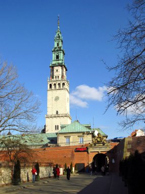 Jasna Gora monastery view from the west clipart