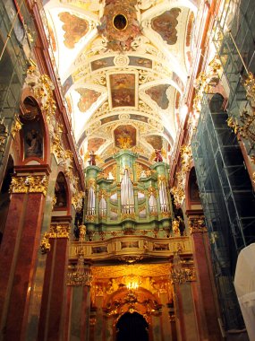 Interior of the Basilica of Jasna Gora in Czestochowa clipart
