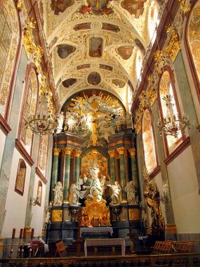 Interior of the Basilica of Jasna Gora in Czestochowa clipart