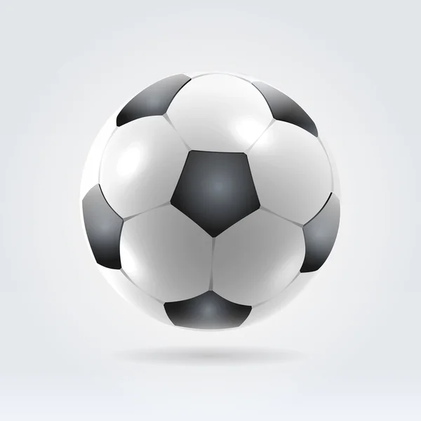 Beautiful realistic classic soccer ball — Stock Vector
